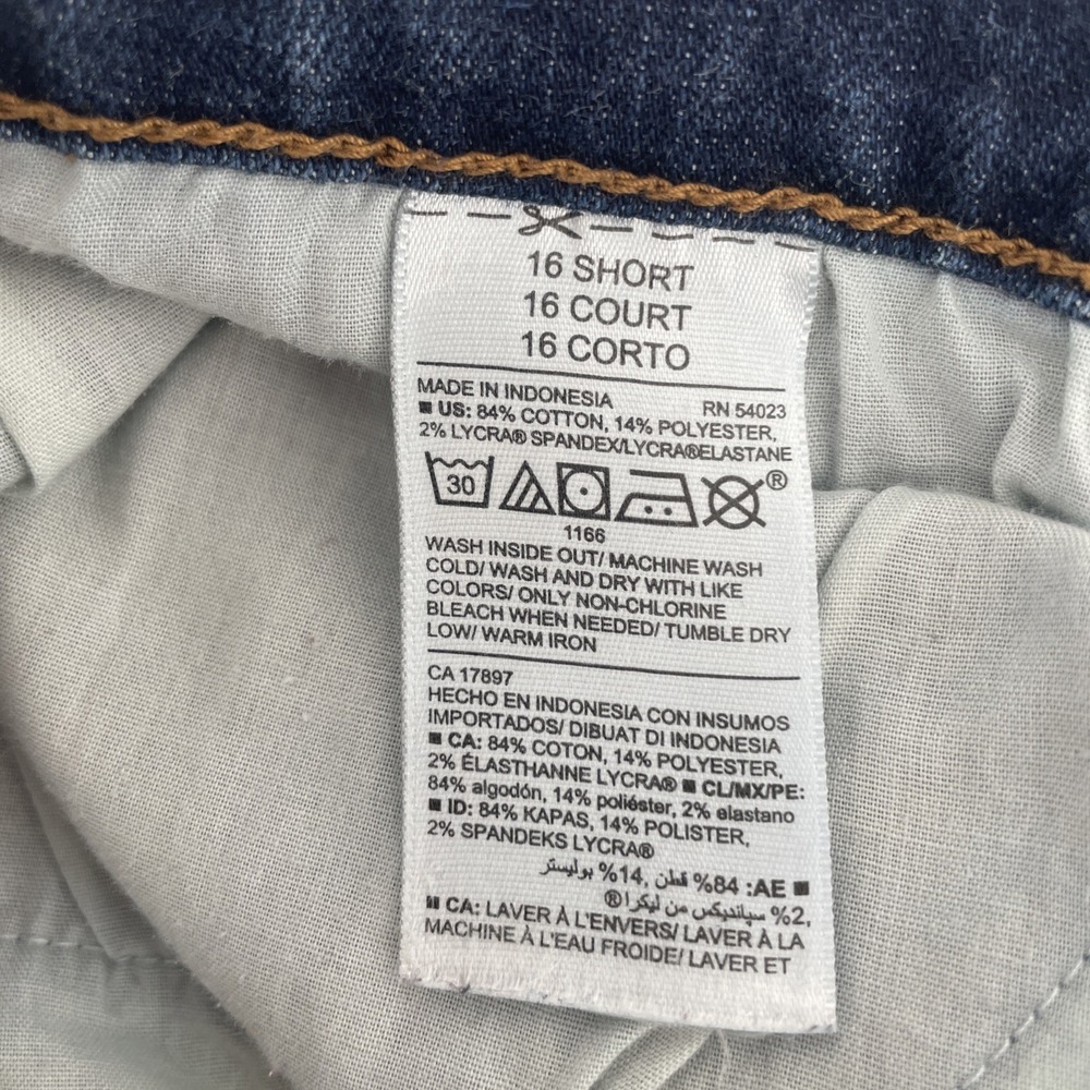 Old Navy Jeans Womens 16 Short Curvy Straight Richmond Stretch Dark Denim - Picture 6 of 9